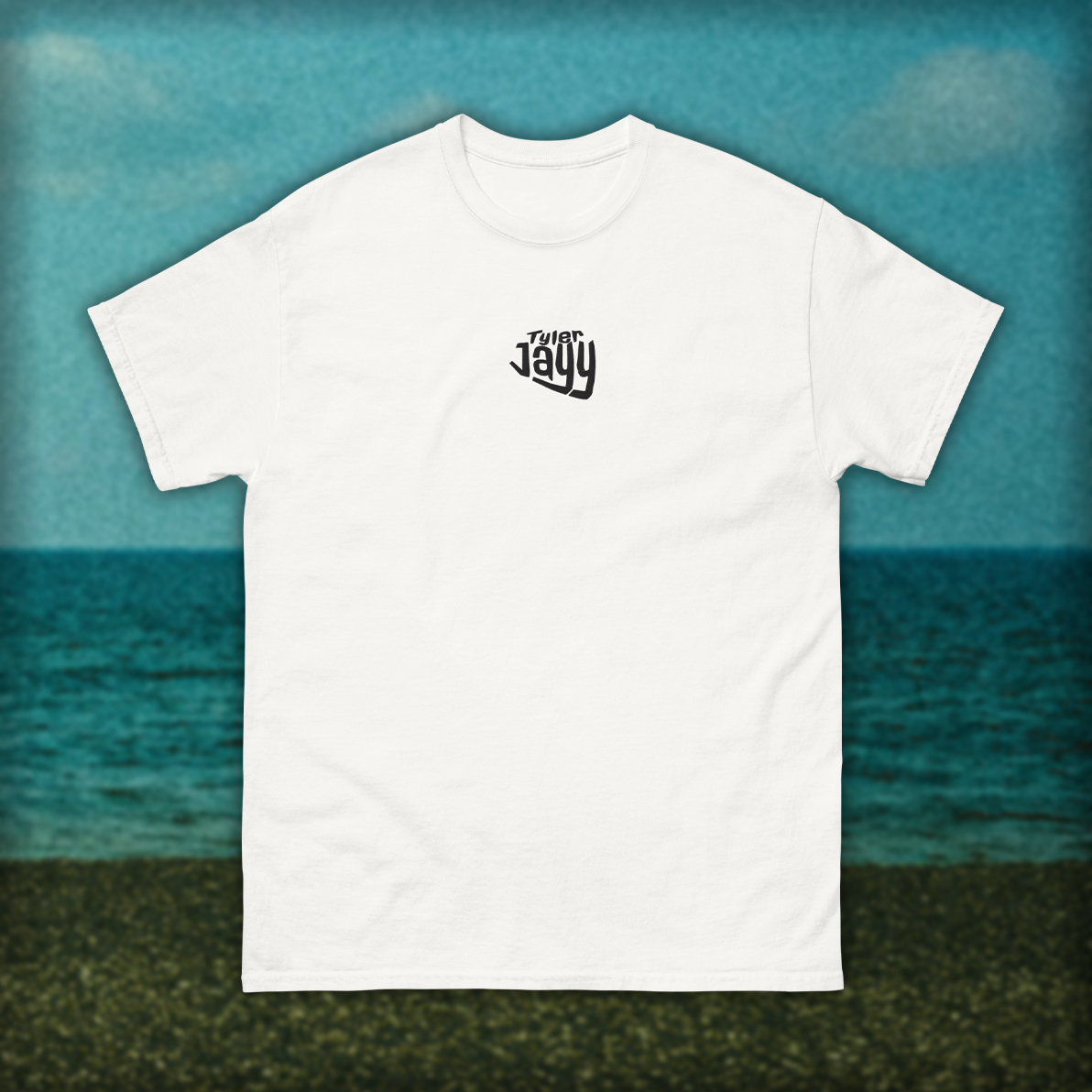 "Summertime Blues" White Tee - Tyler Jayy - Image 2